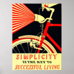 SIMPLICITY is the Key to SUCCESSFUL LIVING Old WPA Poster<br><div class="desc">High Resolution Reproduction Posters. Each original Vintage Posters restored to its former glory. Digitally repaired for defects and missing elements,  digitally corrected for sharpness,  and vibrant popping colors when in full display. SIMPLICITY is the Key to SUCCESSFUL LIVING Old WPA Poster.</div>