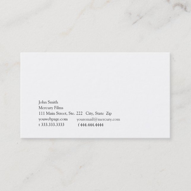 Simplicity Logo V Business Card (Front)