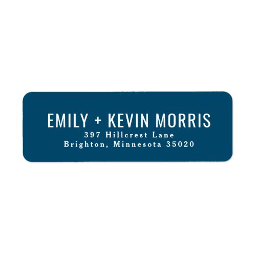 Simplicity  Modern Return Address Label