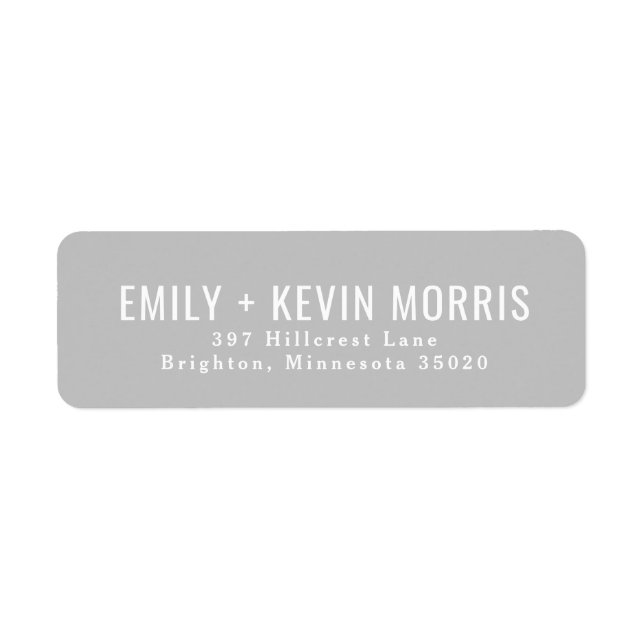 Simplicity | Modern Return Address Label (Front)