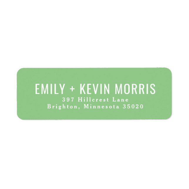 Simplicity | Modern Return Address Label (Front)