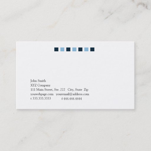 Customizable Simplicity SQ Business Cards