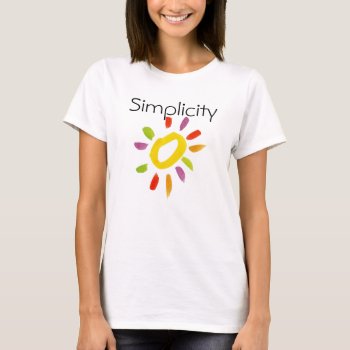 Simplicity T-shirt by Quaker_Cafe at Zazzle