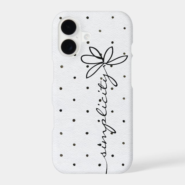 simplicity text on polka dots Case-Mate iPhone case (Back)