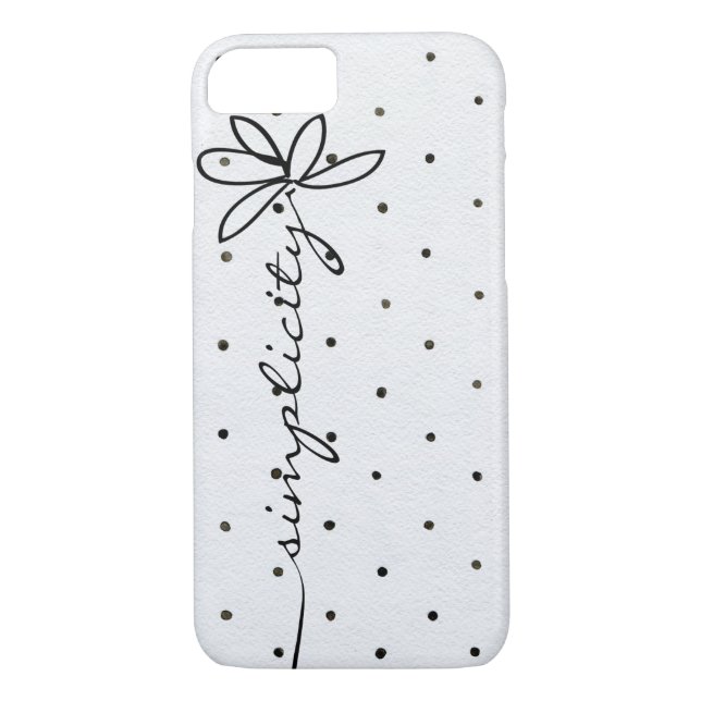 simplicity text on polka dots Case-Mate iPhone case (Back)