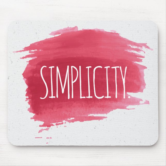 SIMPLICITY Text On Red Paint  Mouse Pad (Front)