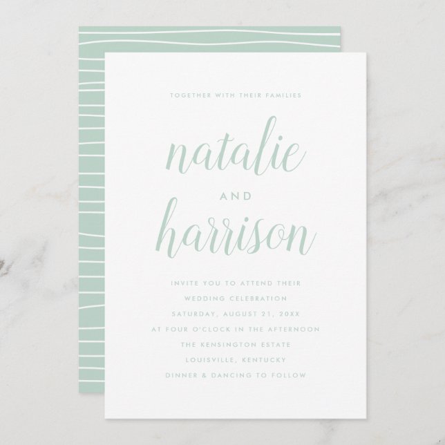 Simplicity | Wedding Invitation (Front/Back)