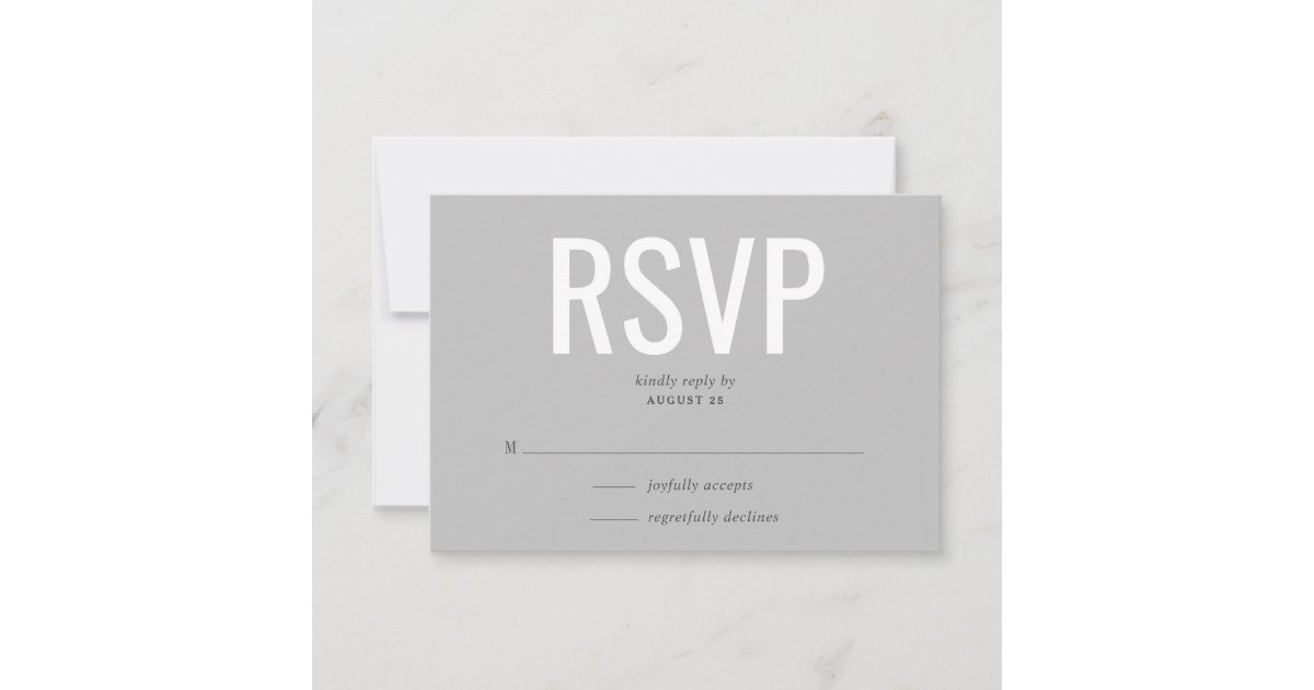 Simplicity | Wedding Meal Choice RSVP Card | Zazzle