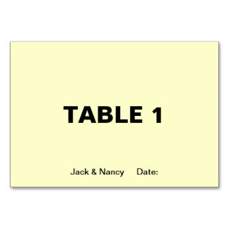 Simplicity Wedding or Anniversary Names and Date Table Number