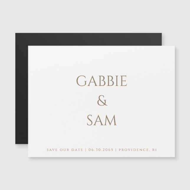 Simplicity Wedding Save our Date Magnetic Invitation