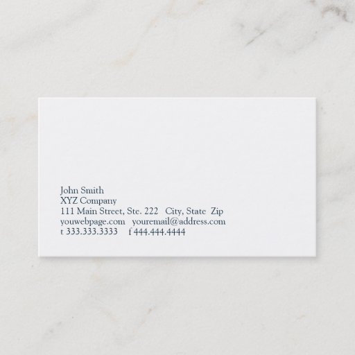 Customizable Simplicity XII Business Card