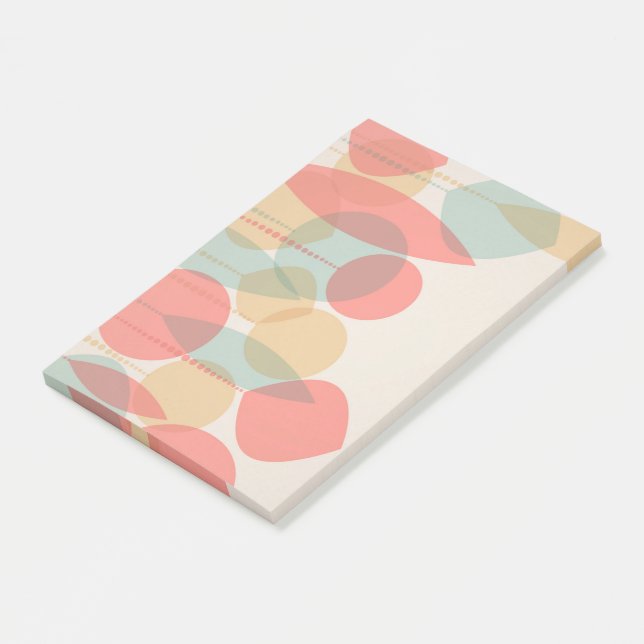 Simplified Retro Ornaments,  all over print 4x6 Post-it Notes (Angled)