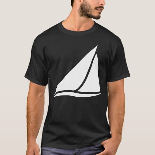 Simplified Sailing Boat Crew Design T_Shirt