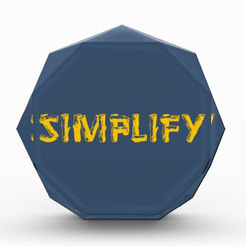 Simplify Acrylic Award