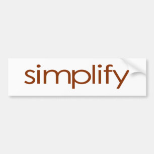 Simplify Bumper Sticker