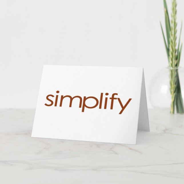 Simplify Card (Front)