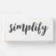 Simplify Handlettering Script Word Wood Box Sign | Zazzle