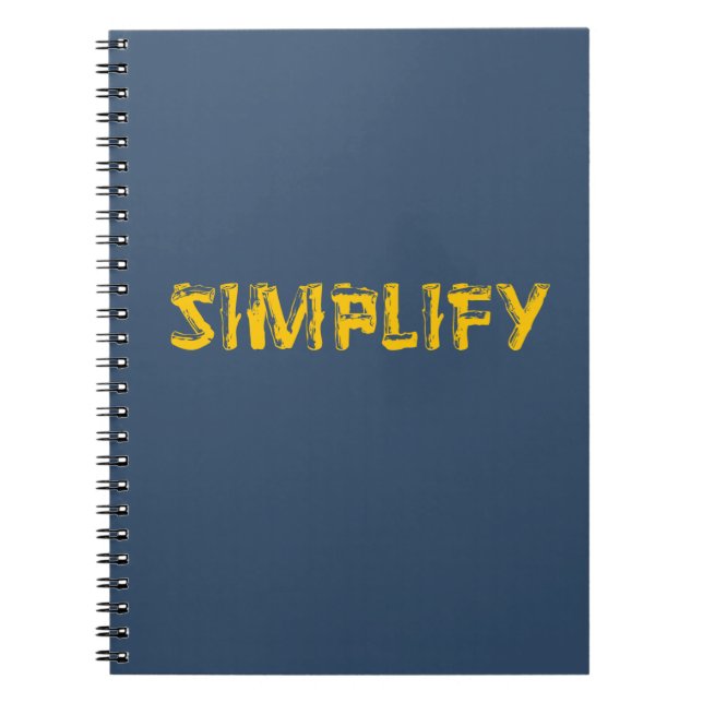 Simplify Notebook (Front)