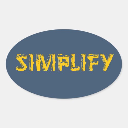 Simplify Oval Sticker
