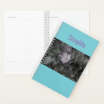 Simplify Pink rose planner<br><div class="desc">A beautiful pink rose set on a black and white background with a gentle reminder to Simplify your life</div>