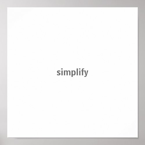 simplify poster