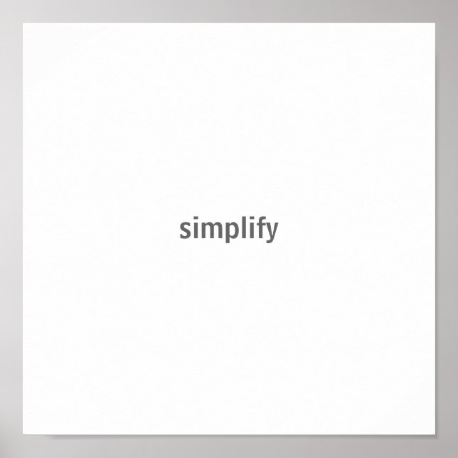 simplify poster (Front)