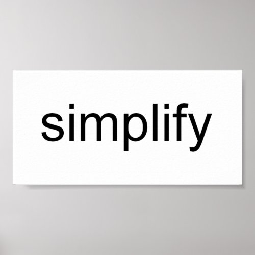 Simplify Poster