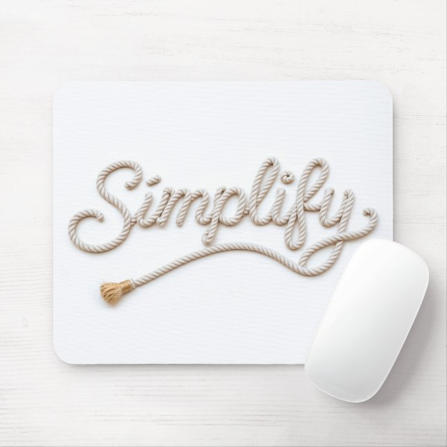 Simplify Rope Text Mouse Pad (With Mouse)