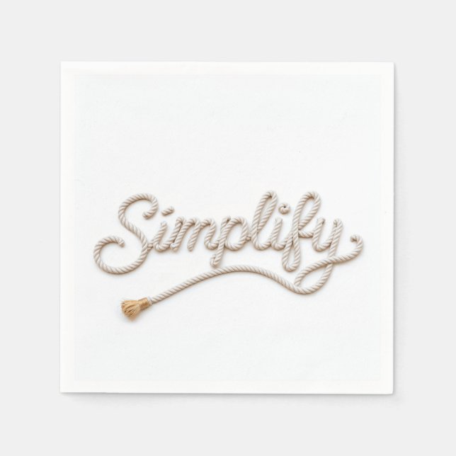 Simplify Rope Text Napkins (Front)