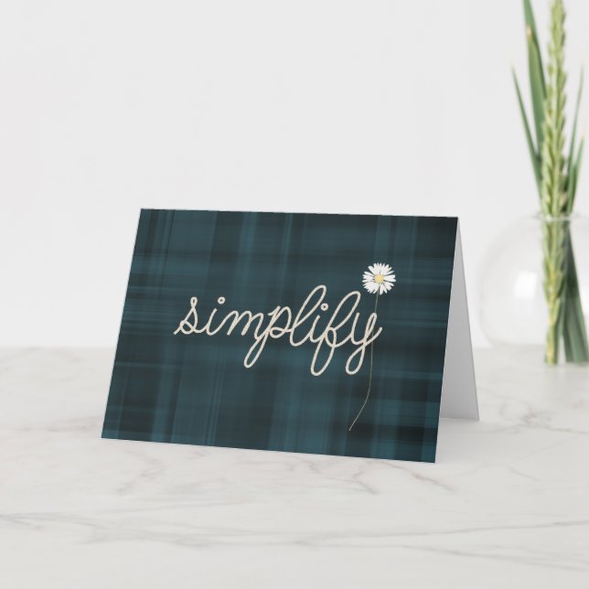 simplify rope text with daisy card (Front)
