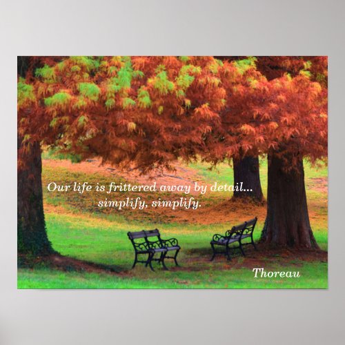 Simplify Simplify _ Thoreau quote _ art print