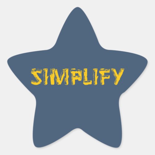 Simplify Star Sticker
