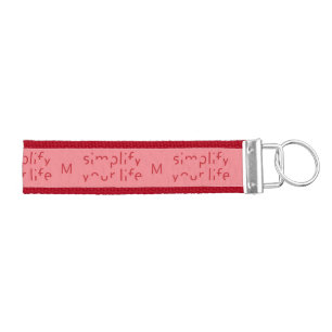 “Simplify Your Life” custom monogram key chain