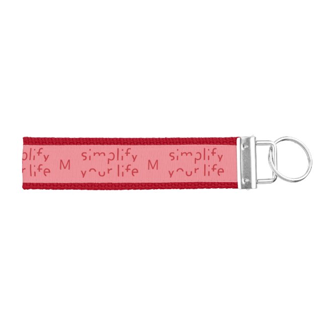 “Simplify Your Life” custom monogram key chain (Keys on Right)