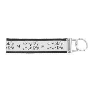 “Simplify Your Life” custom monogram key chain