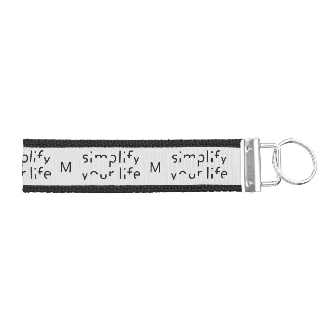 “Simplify Your Life” custom monogram key chain (Keys on Right)