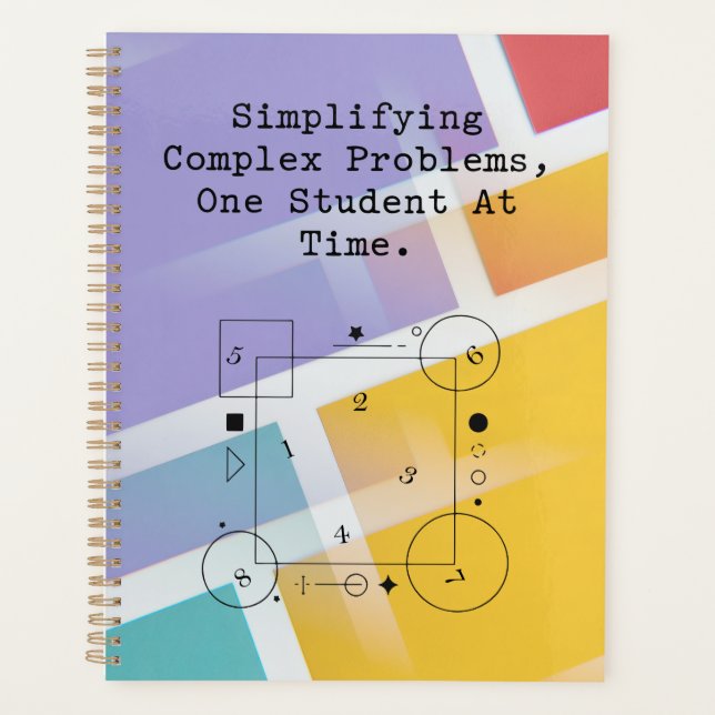 Simplifying Complex Problems | Math Student Succes Planner (Front)