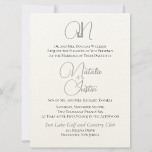 Simplistic and Trendy Flat Wedding Invitation