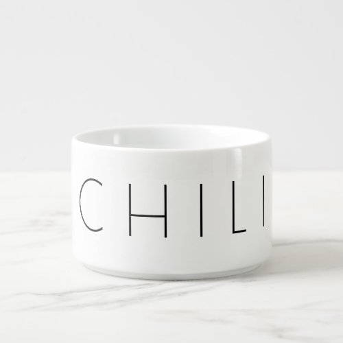 Simplistic Black And White Chili Bowl