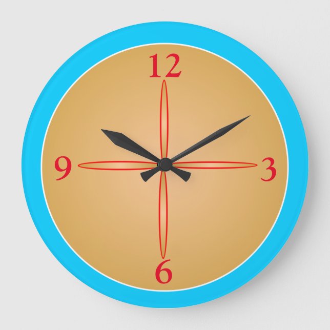 Simplistic Blue/Aqua with Gold centre> Clocks (Front)