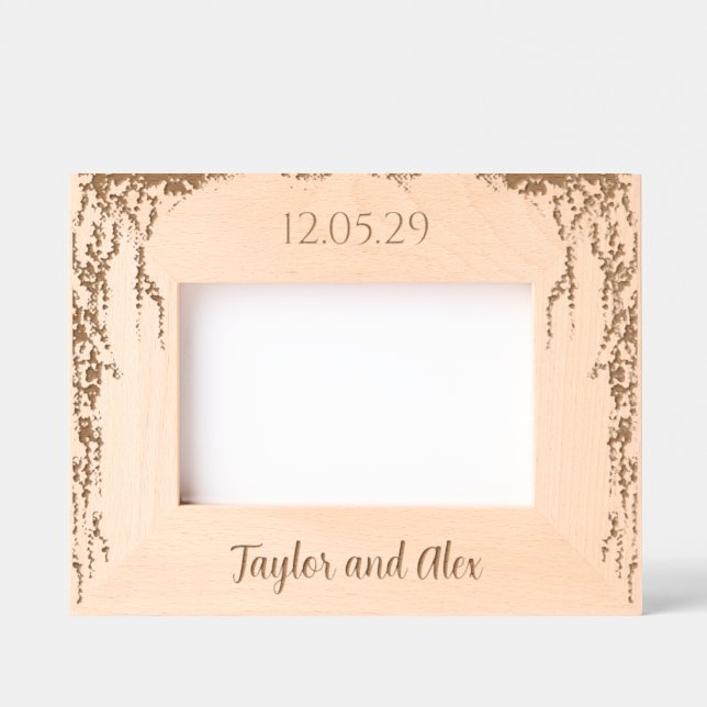 Simplistic Boho Natural Ivy Vine Wedding Frame (Front)