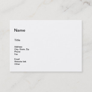 Simplistic Business Information and Title Chubby Card