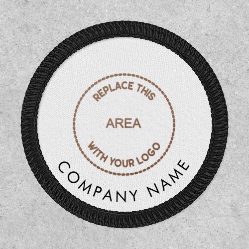 Simplistic Business Logo Company Name White Patch
