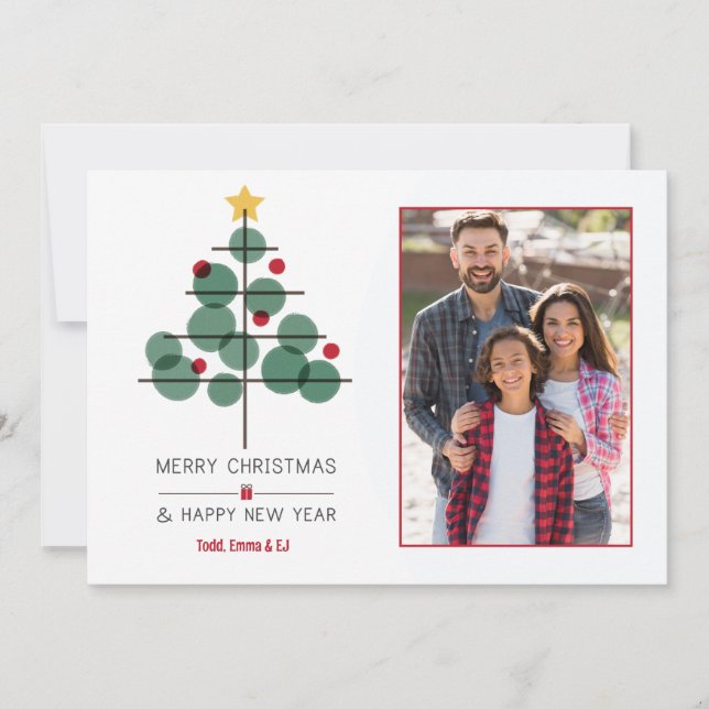 Simplistic Christmas Photo Card (Front)