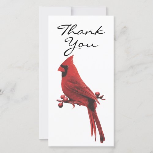 Simplistic Double Sided Photo Cardinal Thank you