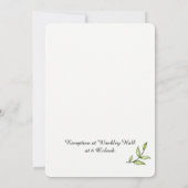 Simplistic Green Leaf Wedding Invitation (Back)
