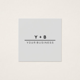 Simplistic + Intials Custom Logo Note Card