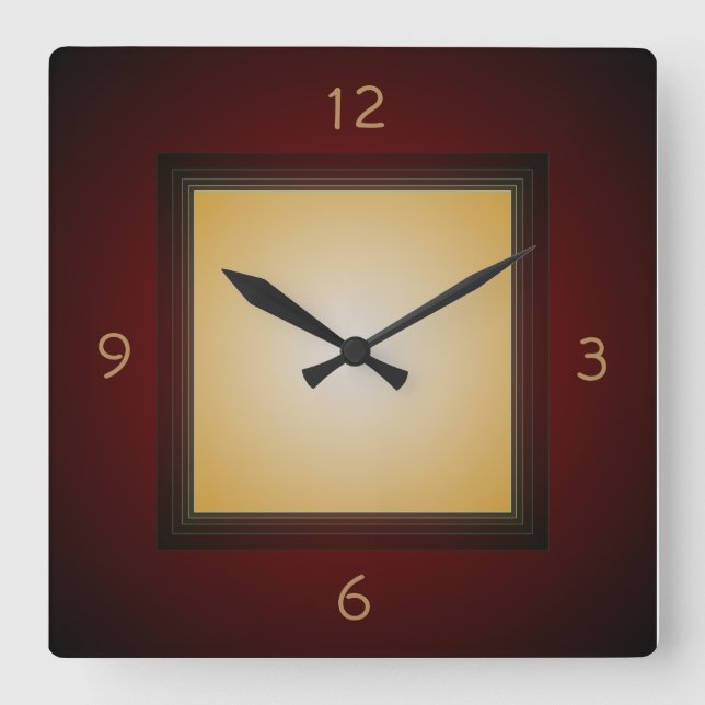 Simplistic Mahogany with Lemon>Wall Clock (Front)