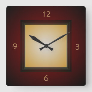 Simplistic Mahogany with Lemon>Wall Clock