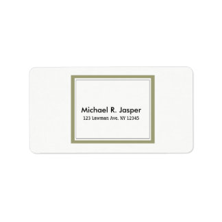 Simplistic Minimalist Gold Frame Label